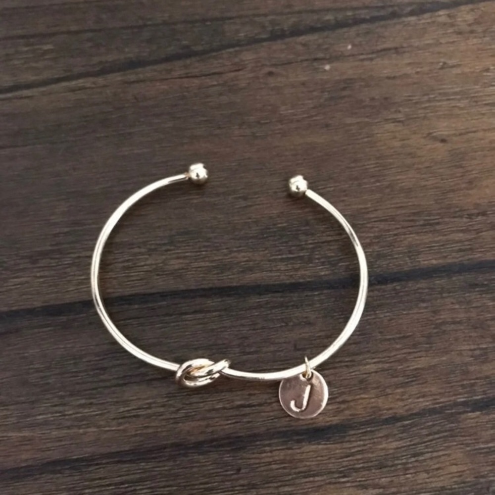 Infinity knot initial J bracelet/bangle! - Picture 2 of 3